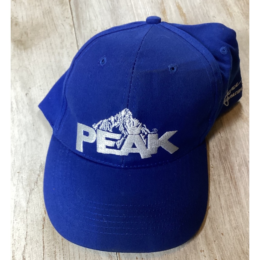 Vintage Peak Performance John Force Racing Hat Cap Blue Silver Adjustable